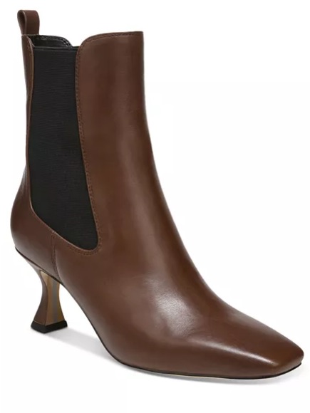 Sam Edelman Lani Kitten Heel Square Toe Terrazzo Brown Chelsey Boot Size 6